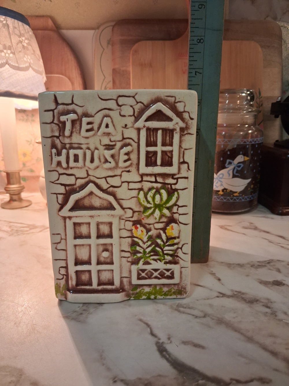 Vintage Tea House Canister - 1977 - NO LID! - Picture 7 of 9